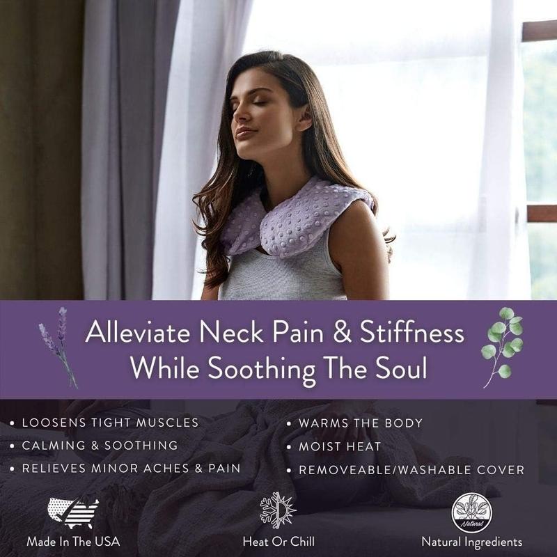 Luxury Eucalyptus/ Heatable/Chillable  Pillow, Microwaveable for  and  with Removable Washable Covers,  for Relaxation and  (Green Dot)