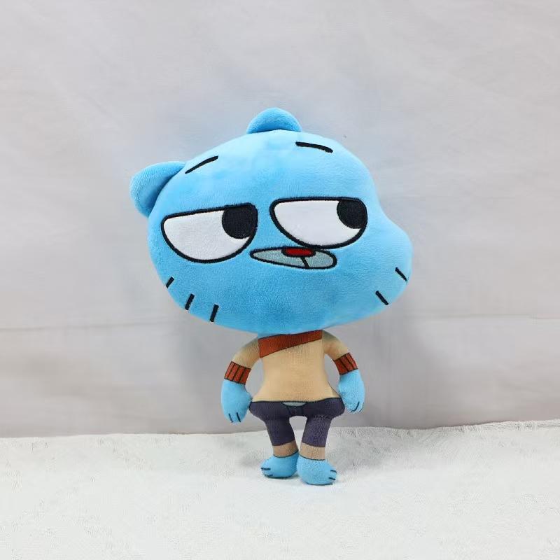 The Amazing World of Gumball Plush Set Gumball Darwin Anais Richard Stuffed Dolls Cartoon Gift for Kids Fans