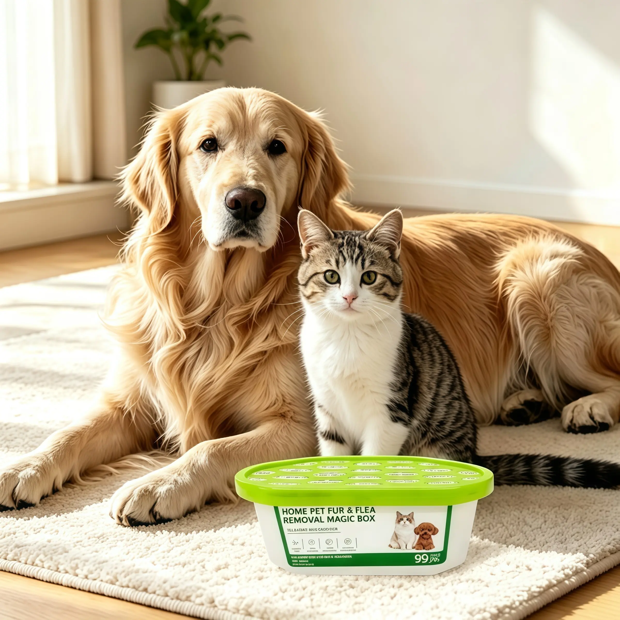 Pet Odor Eliminator Box, Adsorbs Pet Hair, Improves Indoor Air Quality, Home Use, Cat and Dog Hair Remover, Reduces Bad Smells