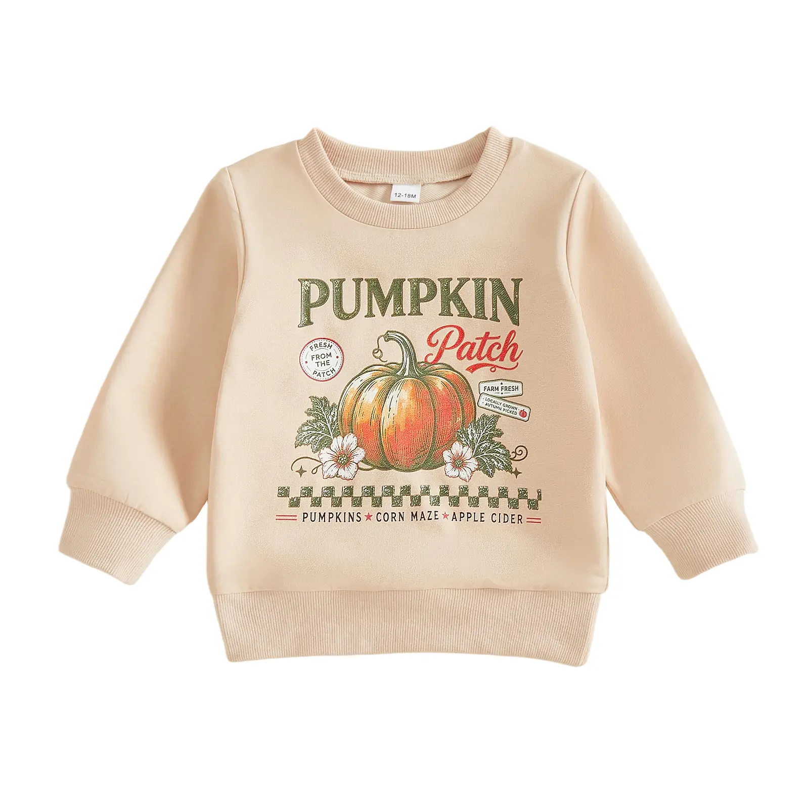 Kids Halloween Sweatshirt Boys Girls Pumpkin Toddler Shirt Crewneck Long Sleeve Graphic Top for 1-5T