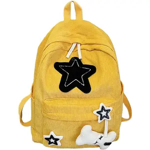 Back-to-School Season Y2K Star Backpack for Girls Cute Aesthetic College Laptop Backpack Large Capacity Bookbag Daypack for Teens (Yellow),ropa,fitness,embroidered,tshirts,Retro,women,purple
