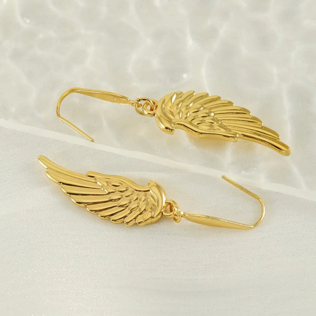 Stainless Steel Feather Wing Earrings for Women, Angel Wing Statement Earrings with Elegant Design, Lightweight Fashion Jewelry for Daily Wear, Party, Festival, Date Night & Gift