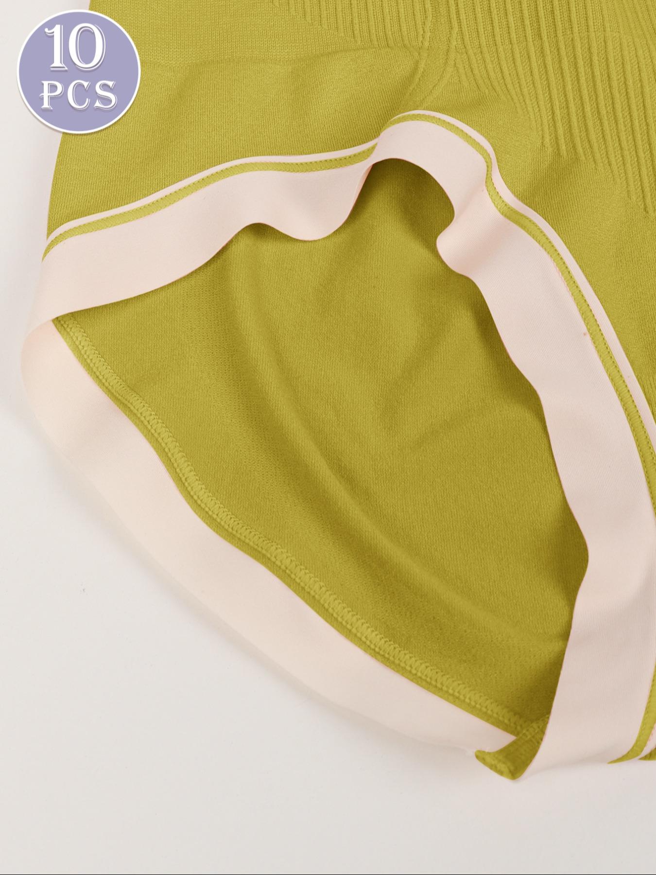 Women's Contrast Binding Full Coverage High Waist Panty, Casual Comfy Breathable Knicker for Daily Wear, Ladies Underwear for All Seasons, Breathable Panties