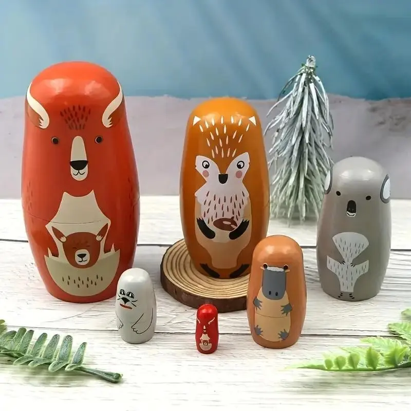 Handmade Wooden Puppet Sets, Nesting Dolls, Collectible Toys, Perfect Gifts for Kids & Adults, Ideal for Birthdays, Holidays, Weddings
