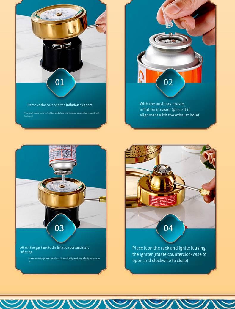 Inflatable Hot Pot, Single-Serving Hot Pot, Ideal for Private Dining at Clubs and Hotels, One Pot per Person, Gas Stove, Household Gas