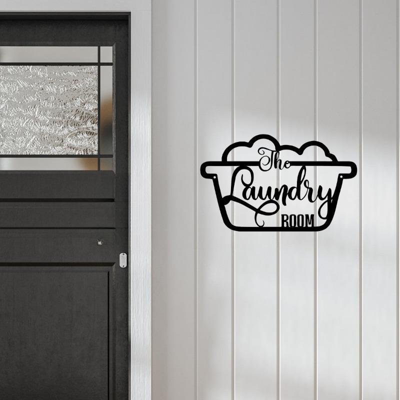 Laundry Room Letter Pattern Wall Art, Vintage Wall Decor Sign, Shabby Chic Design, Wall Hanging Decoration for Home Laundry Room, Garden Decoration Supplies