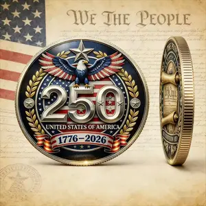 EastJia Patriotic Liberty Eagle Challenge Commemorative Medal - 1776 4th of July American Independence Collectible Souvenir Gift for Veterans