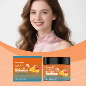 Mango Extract Leave-In Hair Conditioner, No-Rinse Deep Moisturizing Repair Cream with Vitamin E & Peppermint Extract, Anti-Frizz Reduce Split Ends, Boost Gloss for Dry Damaged Hair 100g