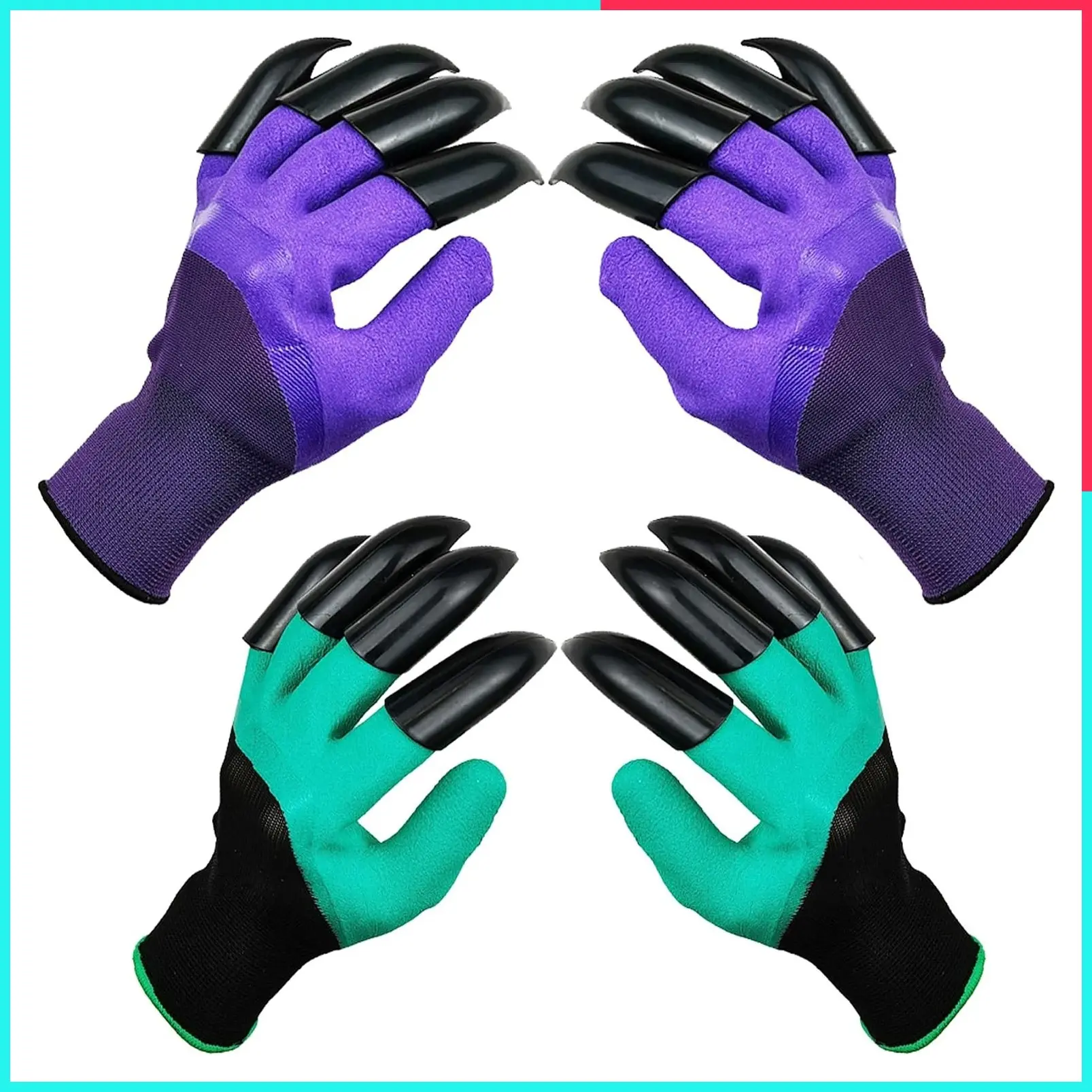 Waterproof Garden Gloves with Claws for Digging, Planting, Weeding, Seeding - Men and Women