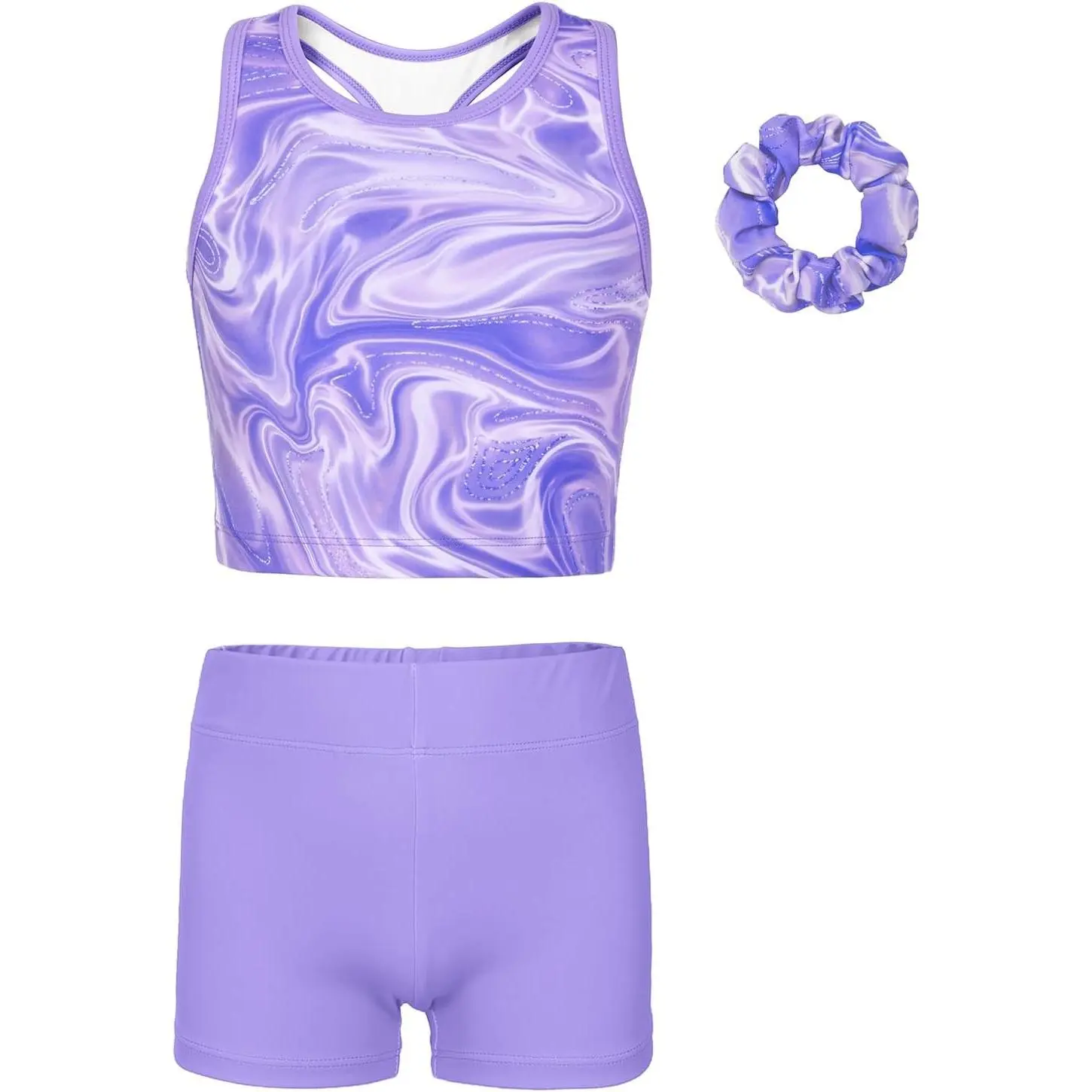 Gymnastics Leotards for Girls With Shorts Tumbling Dance Unitards Biketards Activewear