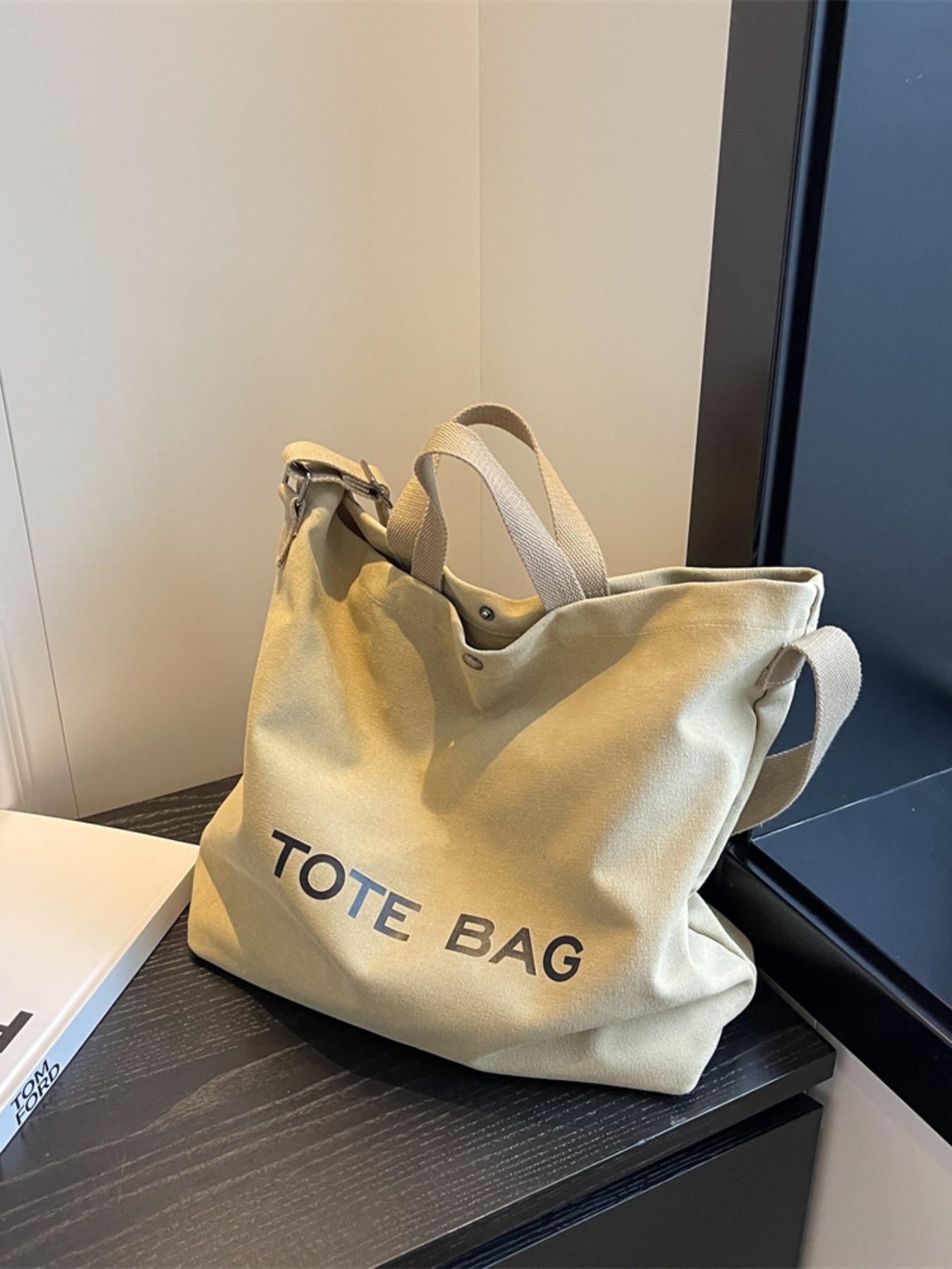 Large Capacity Casual Solid Color Shoulder Bag for Women, Fashionable Tote Bag for Daily Use, Casual Trendy Versatile High-quality Daily Commuting Bag