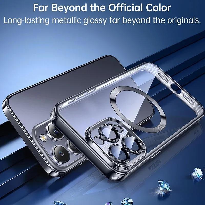Luxury Plating Magnetic Wireless Charging Case Bundle For iPhone 11/12 ...