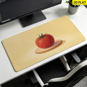 Extra Large textured red tomato Mouse Pad,Non Slip Rubber Pad,Desktop Decoration Drotection Pad,Washable,Lock Edge Multi Size,Premium Multipurpose Mousepad For Kitchen,Dining Table,Gift for Family and Friends