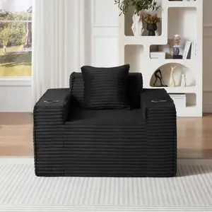 1Seater Sofa Boneless Couches,No Assembly Needed, Modern Sofa for Compact Living Rooms, Apartments, and Offices