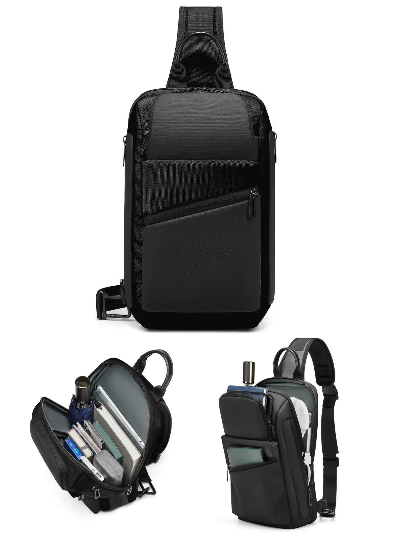 Men's Waterproof Lightweight Shoulder Bag for Travel and Sports, Casual Sling Bag Fits 9.7 Inch Tablet, Great Gift for Boyfriend