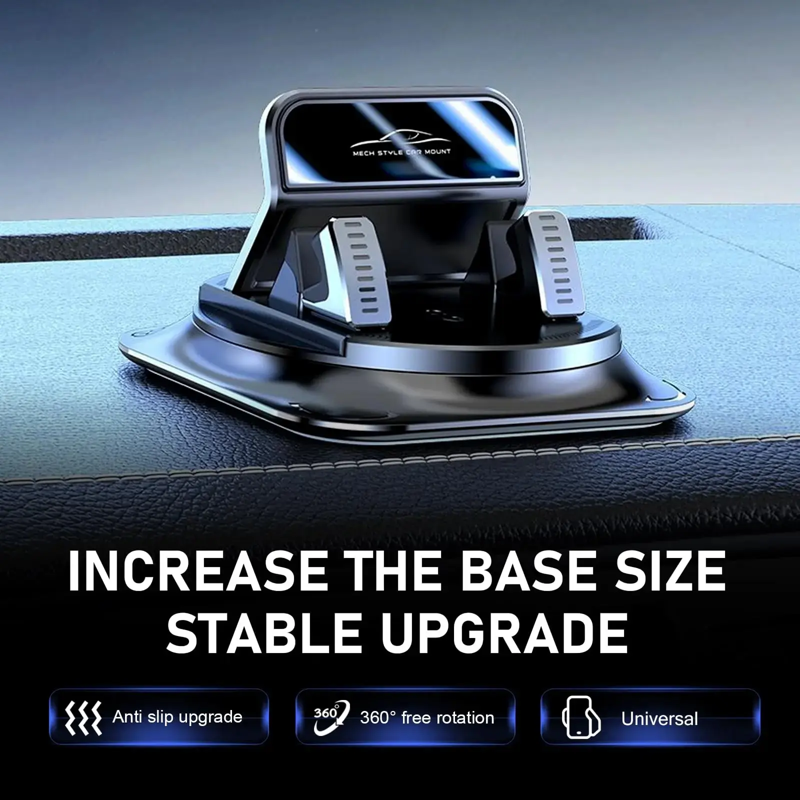 【FathersDayGift】Car Phone Holder, 360 Degree Rotatable Car Mount, Dashboard Phone Stand, Universal Fit for Apple, Samsung, Android Devices, Cell Phone Holder For Car, Universal Smartphone Holder