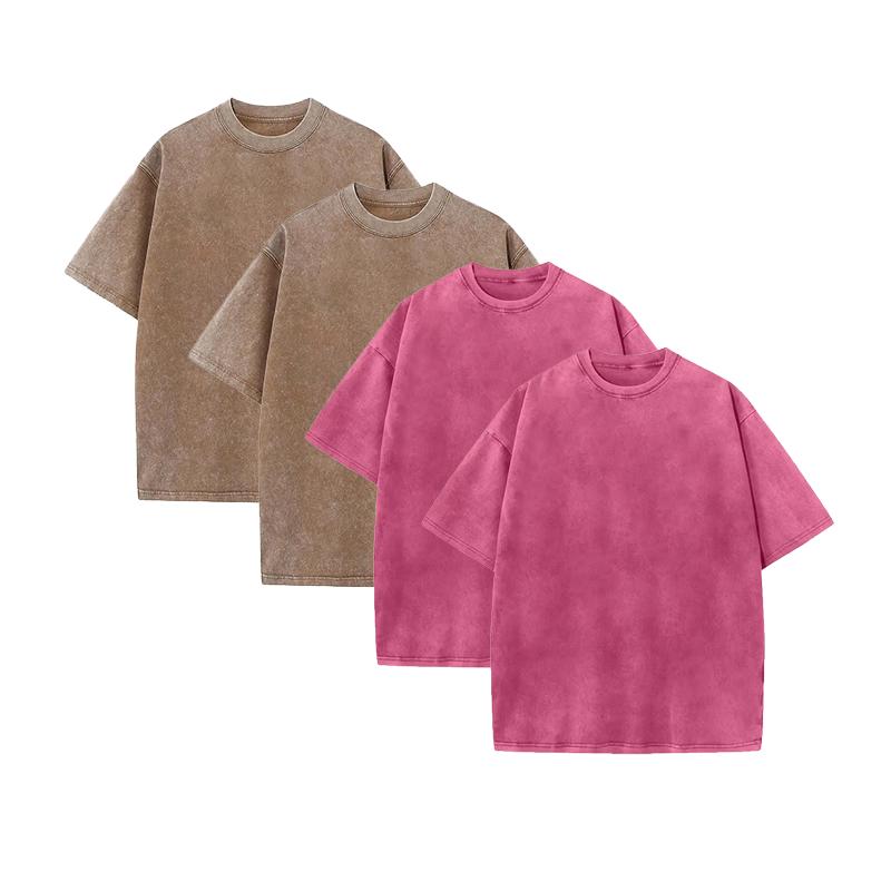 1/3 Pack Oversized Tshirts for Men Gym Vintage Heavyweight T Shirts Cotton Workout Acid Wash Baggy Tees