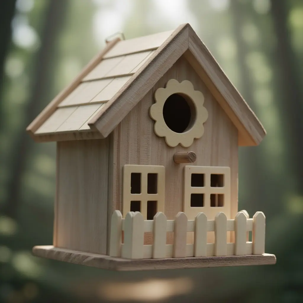 Elegant Wooden Bird Cage, Parakeet Cage for DIY, Perfect for Hummingbirds and Parrots, Outdoor Garden Decor, Rustic Style, Durable Wood Structure