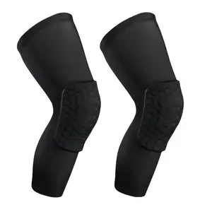 2 Pack Basketball  Pads Sleeves,  Anti   Pads  Compression Sleeves, Outdoor  Sleeves for Skating Wrestling Soccer Football Volleyball (Black, Large)