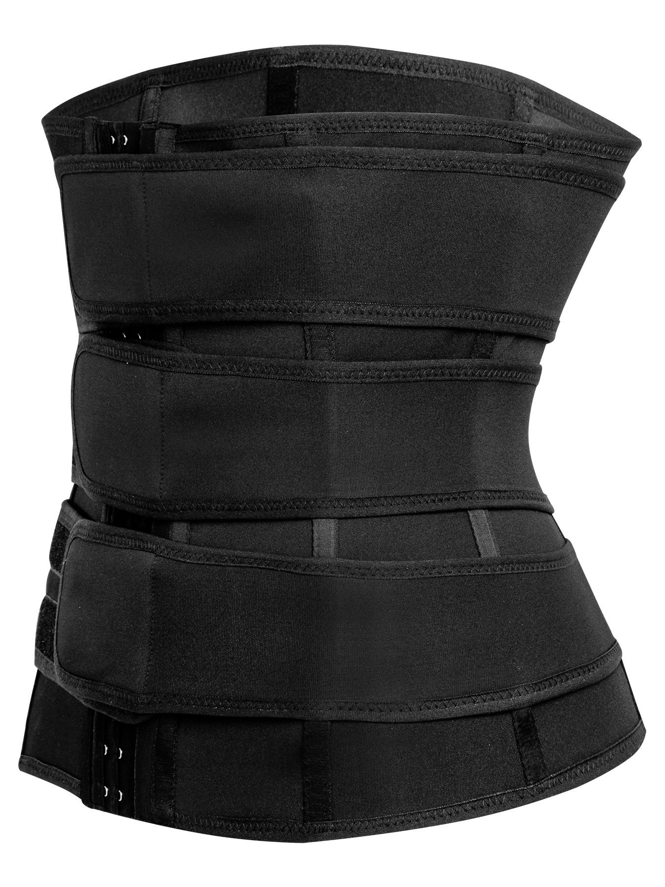 High Elastic Knitted Shapewear Bodysuit, Adjustable Front Panel with Three Rows of Buttons, 9 Steel Bones Support, Dual Pressure Design, Compression, Women