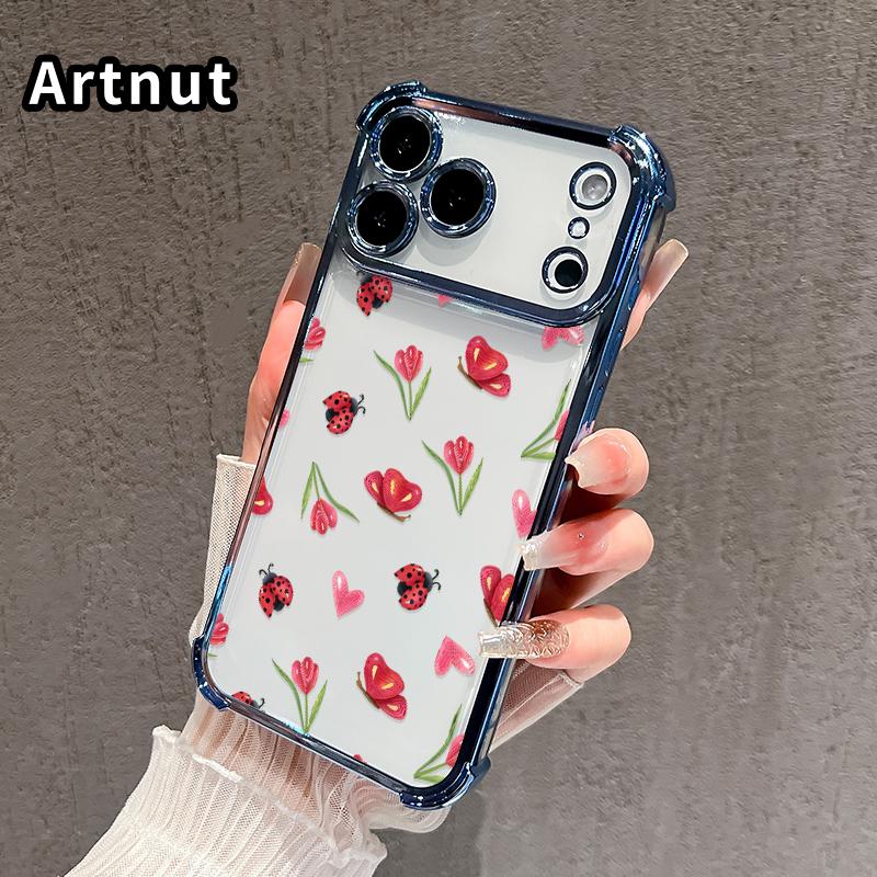 Cute Ladybug Pattern Anti-drop Phone Case for iPhone 17 Air 16E 15 Pro Max 14 Plus 13 12 Promax 11 Durable Total Protective Shockproof Transparent Cover Casing Cute Ladybug Pattern Anti-drop Phone Case for iPhone 17 Air 16E 15 Pro Max 14 Plus 13 12 Promax 11 Durable Total Protective Shockproof Transparent Cover Casing