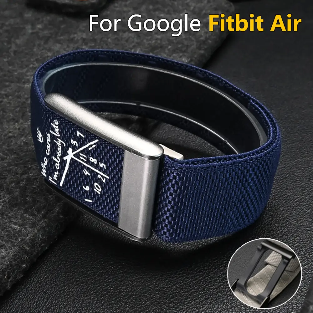 Men Funky Nylon Watchband for Google Fitbit Air Sporty Lightweight Watchstrap for Google Fitbit Air Change To Whoop 5.0