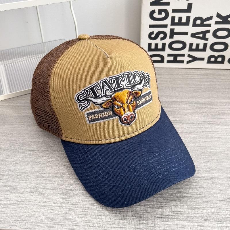 Hot-selling American retro series baseball cap, European and American hip-hop style, mesh breathable, large brim, adult cap