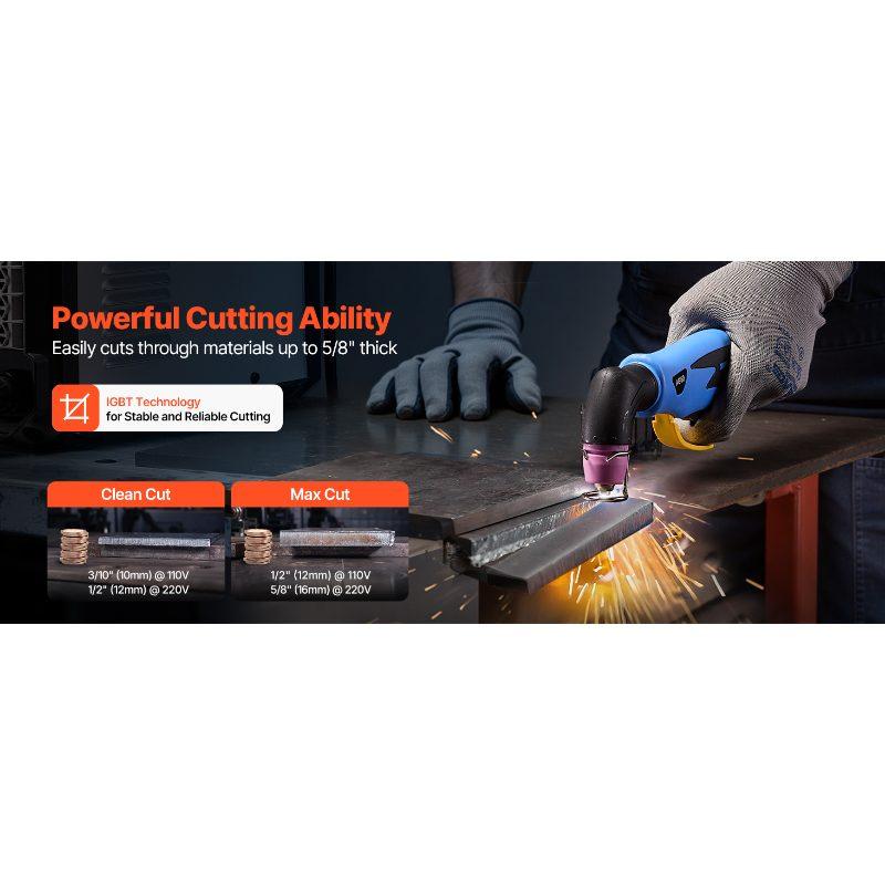 VEVOR Plasma Cutter, 50A Non-Touch Pilot Arc Plasma Cutting Machine, 110V/220V Dual Voltage Digital Display IGBT Inverter - with 2T/4T Function Adjustable PA/PT Time for Home Repairs, Workshops VEVOR Plasma Cutter, 50A Non-Touch Pilot Arc Plasma Cutting Machine, 110V/220V Dual Voltage Digital Display IGBT Inverter - with 2T/4T Function Adjustable PA/PT Time for Home Repairs, Workshops