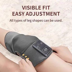 Portable Heated Knee Brace, 3-In-1 Electric Heating Knee Support with LCD Display, USB Charging Leg Massager for Pain Relief, Knee Pain Tool
