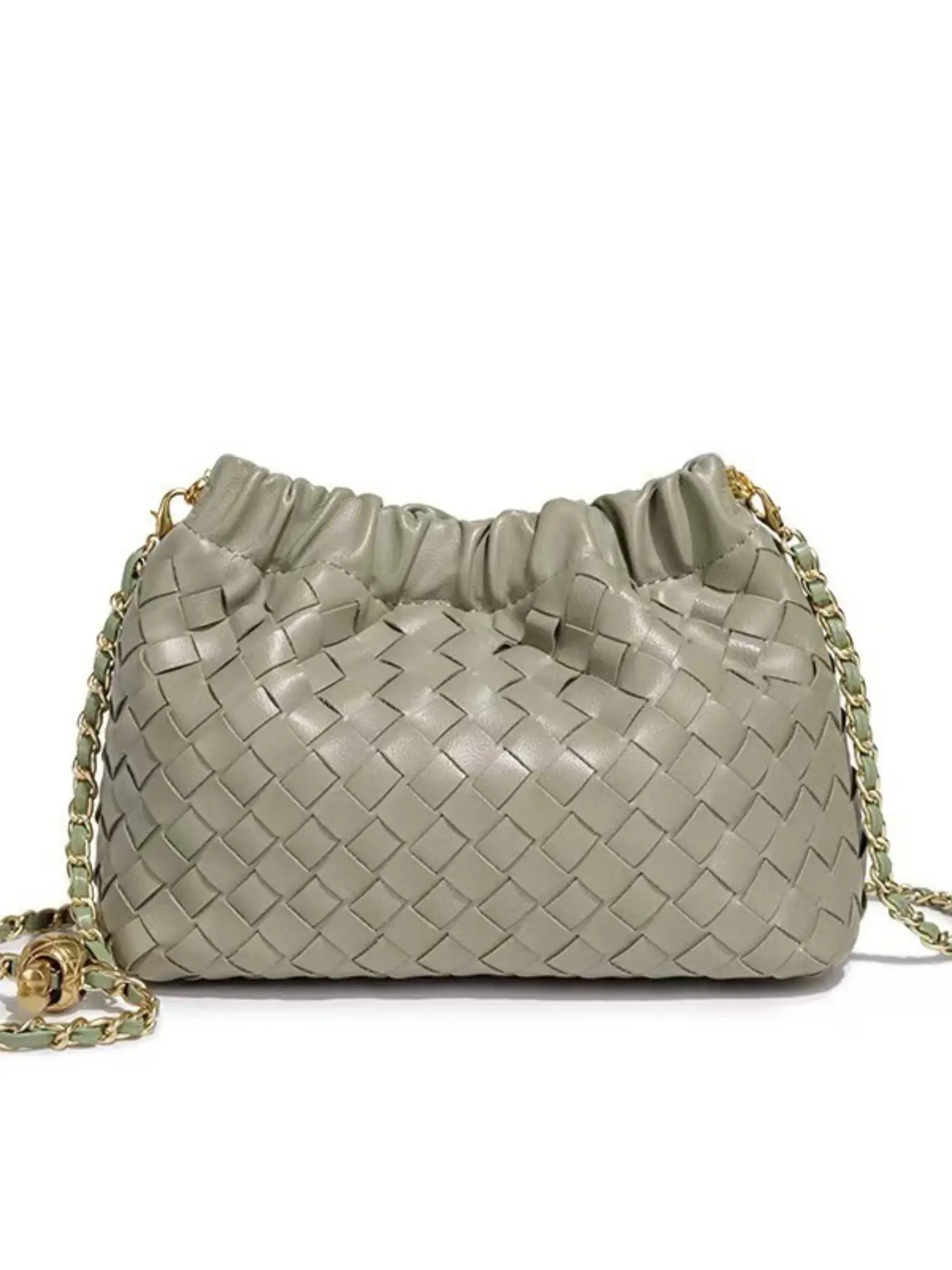 2026ins New Metal Chain Cloud Bag, Handwoven Fashion Shoulder Bag, Simple Casual Crossbody Bag, Ball Bag, Stylish and Trendy, Chic Chain Crossbody
