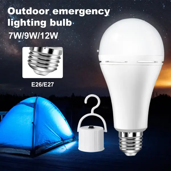 R70 LED Fast Charging Built-in Battery Bulb With Hook, Not Available