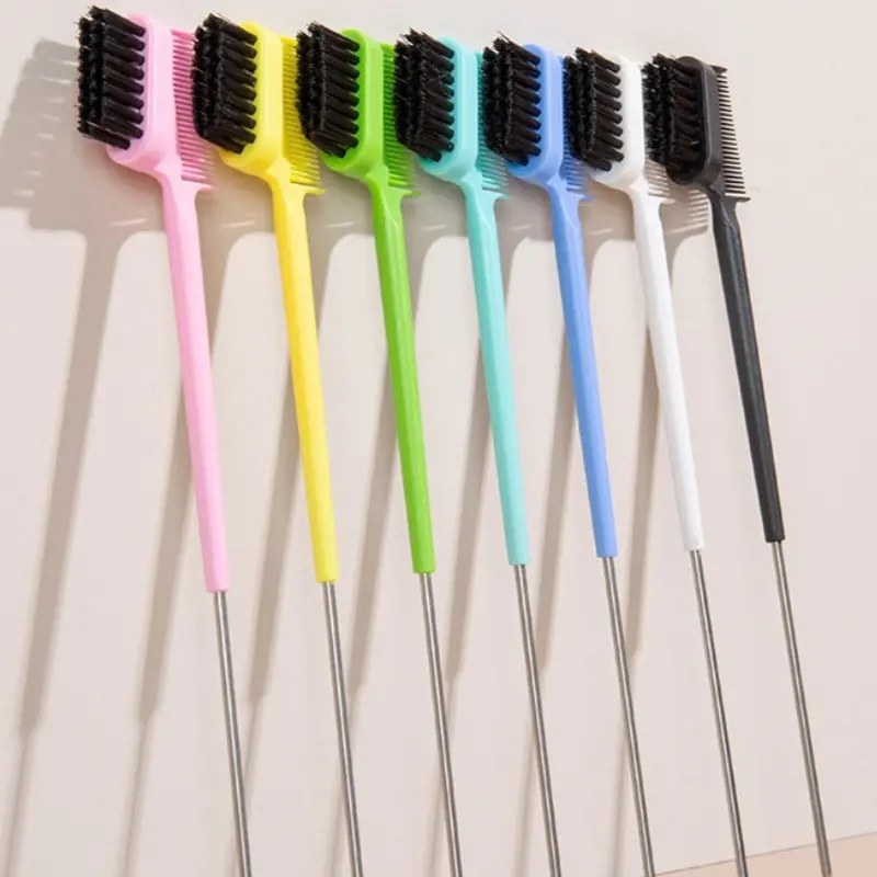7-Piece Hair Styling Comb for Smooth Edges & Easy Parting, Edge Control Tool Creates Sleek Snatched Hairstyles, Tames Flyaways & Baby Hair, Ideal for Thick Long Hair, Daily Styling for Women & Girls, Stick Comb Set