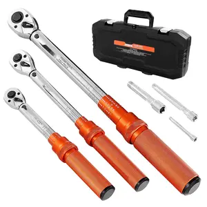 Click Torque Wrench Set - 3-Piece Precision Ratcheting Wrenches in 1/4", 3/8", and 1/2" Drive - Dual-Direction 72-Tooth Mechanism, Durable Handles, Ideal for Automotive, Machinery, Assembly and DIY Projects