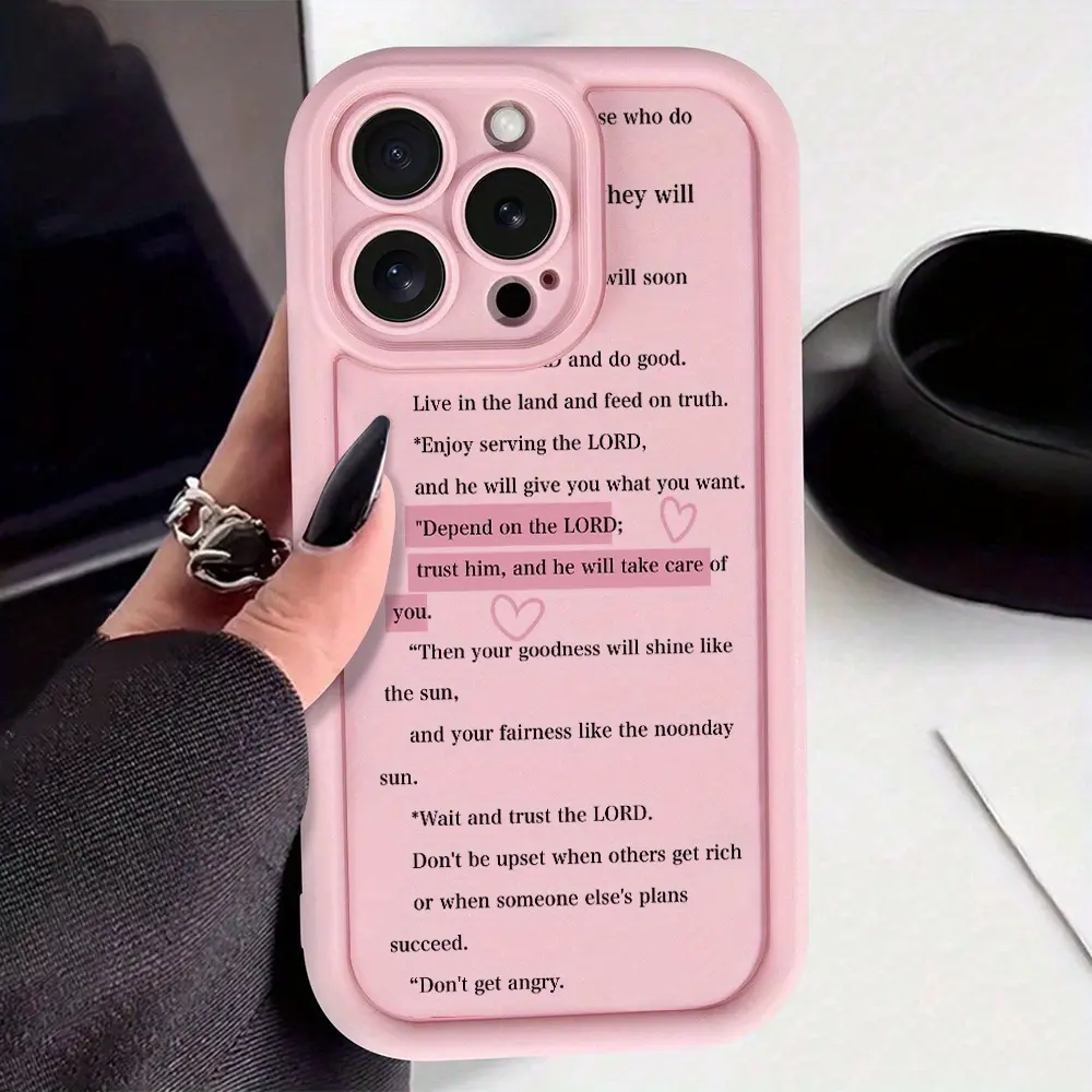Featuring the "Peace of Mind & Soul" design, this drop-resistant and anti-slip TPU case offers full camera protection; compatible with iPhone 17, 16, 15, 14, 13, 12, 11, XS, X, and other series models-an ideal gift for friends or family.