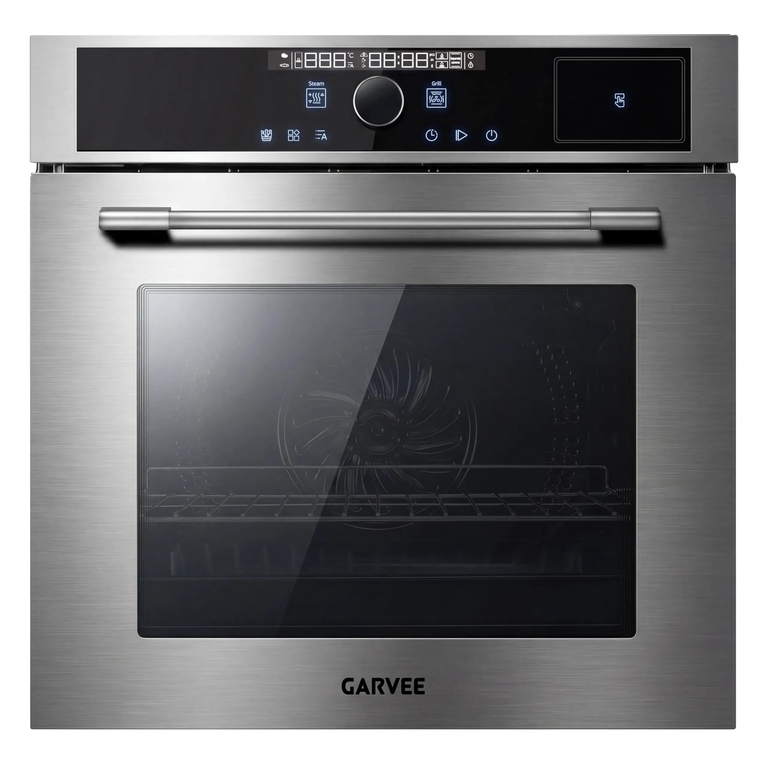 Garvee 2.5 Cu.ft Built-in Electric Steam Oven Combo, 24 Inch Wall Oven with 5 Cooking Modes, Touch & Knob Controls, Triple Glass Door, Easy Clean Interior, Timer & Safety Lock