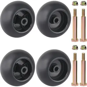 CheeMuii 753-04856A Lawn Mower Deck Wheels Kit 4 Pack 5 Inch Mower Deck Wheels Replace for 753-04856A 734-3058B 738-3056 Fit for Most 42" 46'' 48'' 50" 52'' and 54" Mower Deck