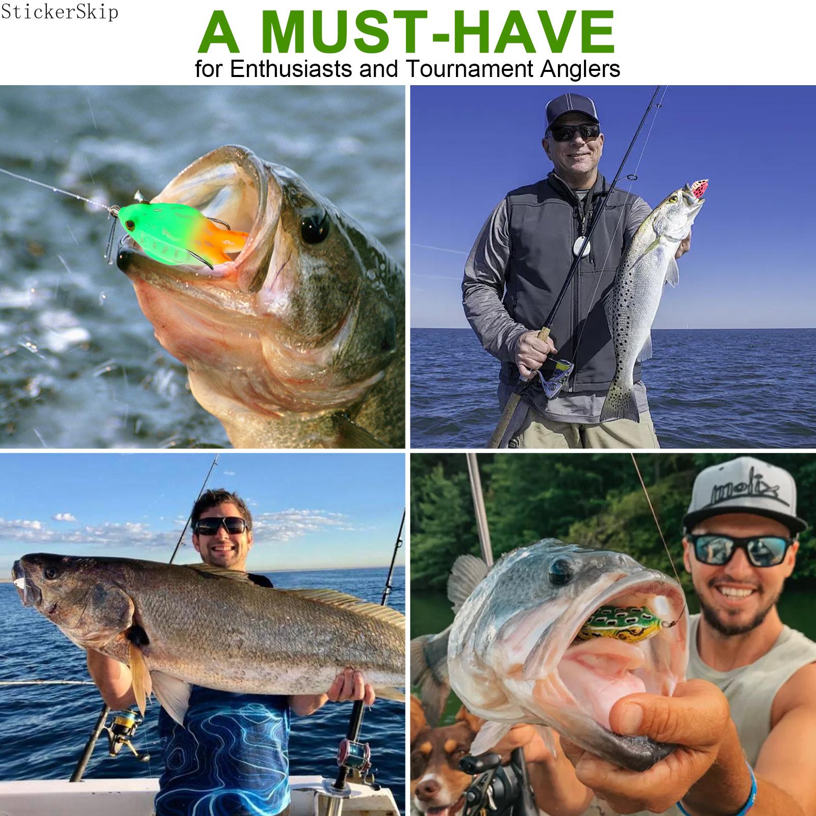 2026 NEW 3-10pcs Vibrant Topwater Frog Lures - Silicone Floating Bait with Double Propeller Legs, Lead-Free, Ideal for Bass, Snakehead, Catfish, 3.5in/13g Fishing Tackle Multi-Jointed Realistic