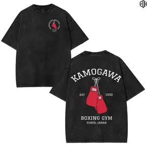 Retro Limited Hajime No Ippo Anime Graphic Double-Sided Kamogawa Boxing Gym T-shirts Tanktop Makunouchi Takamura KGB Loose Cotton TShirt, Gift for Anime Fan