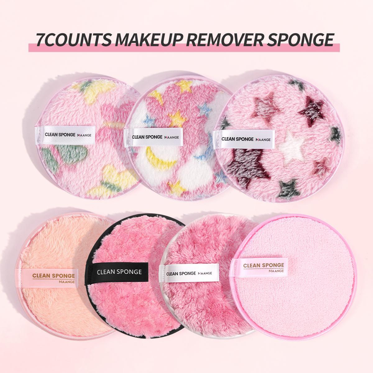 Makeup Remover Puff, 7 Counts/set Facial Cleansing Puff, Facial Skin Care Puff, Makeup Remover Tool, Facial Skin Care Tool for Women & Girls, Cosmetic, Facial Cleansing Pads