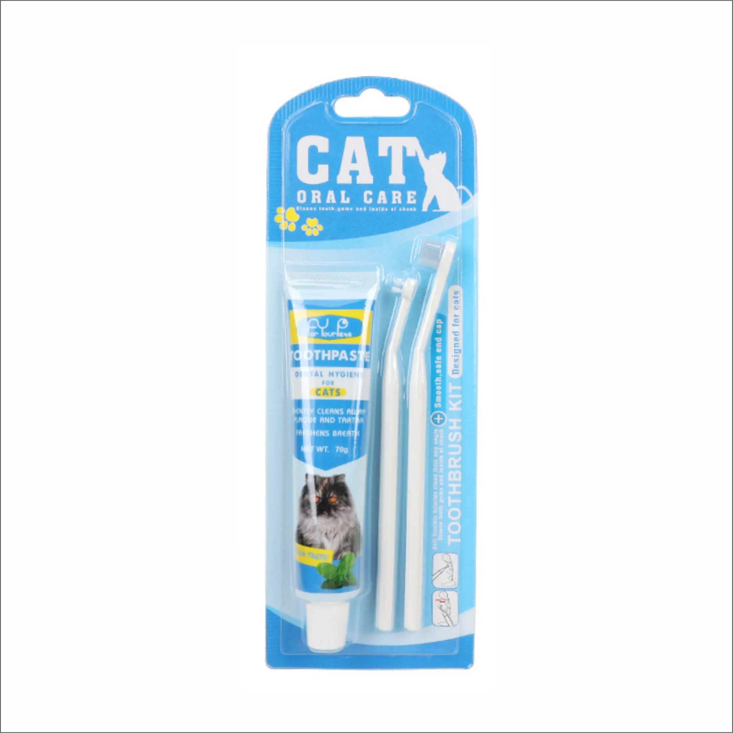 Pet Toothbrush and Toothpaste Set Dog Oral Odor Removal, Cat Brushing Kit, Finger Brush for Dogs and Cats, Pet Dental Care Essentials Supplies