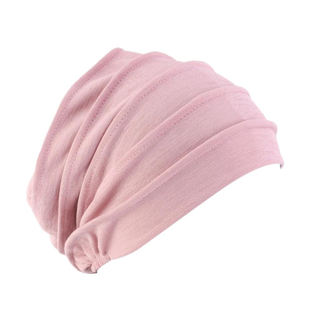 Cotton Slouch Beanie for Women Solid Color Chemo Cap Muslim Hijab Head Wrap Turban
