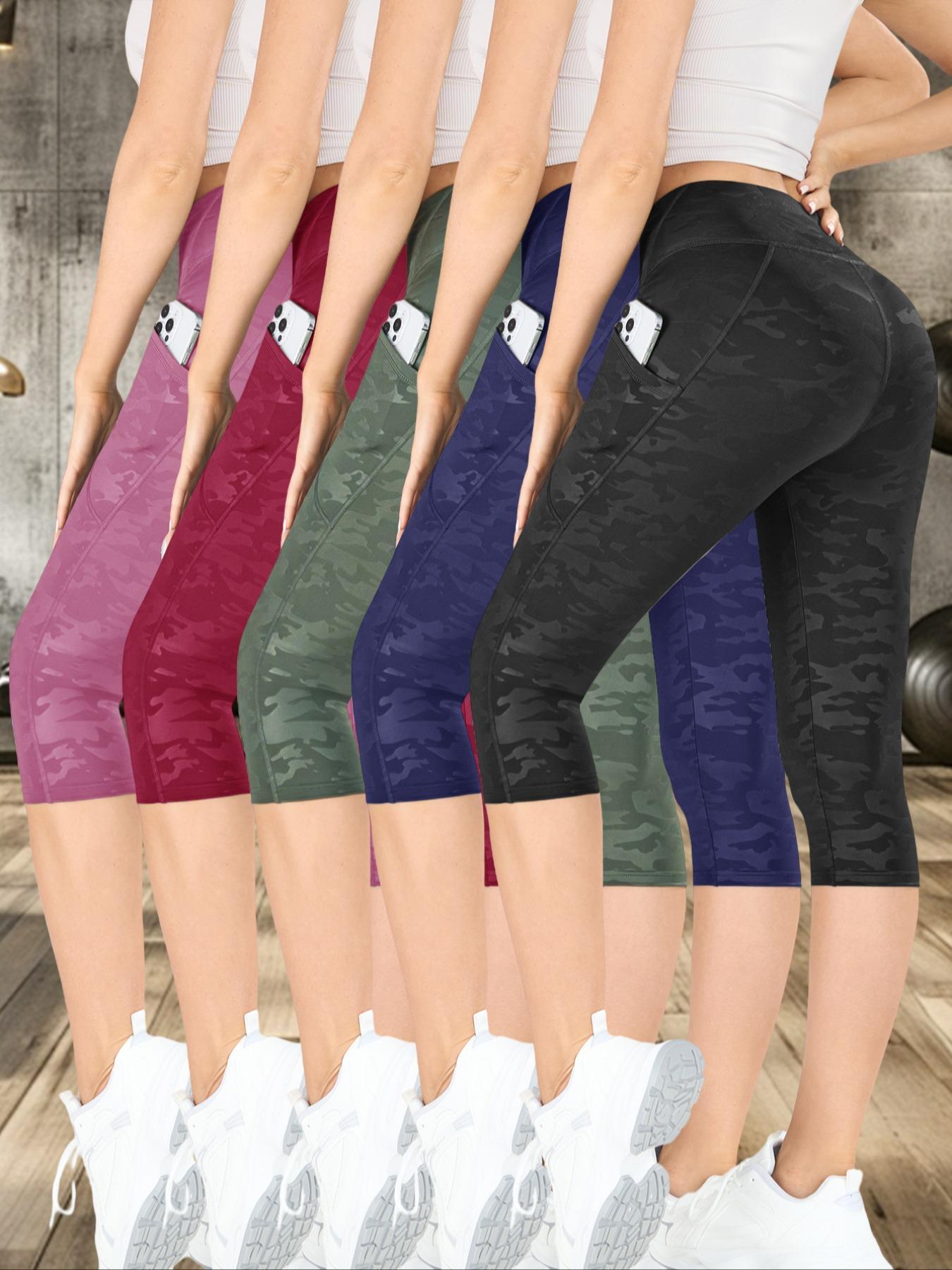 Women's Camo Print Gym Shorts, Breathable Comfortable Skinny Shorts, Ladies Sportswear for Indoor Outdoor Wear, Athleisure Shorts