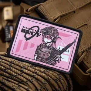 Lonely Rock Tactical Patch Anime Girl Little Solitude Print Hook&Loop Patch End Band Surrounding Badge Armband Backpack Stickers