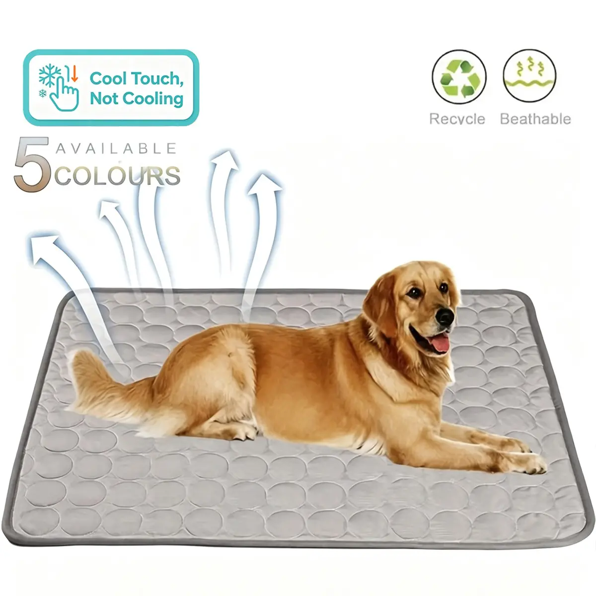 2026 New Dog Cool Touch Mat for Summer, Ice Silk Mat with Cooling Sensation for Dogs, Non-Slip & Machine Washable Pet Cold Pad Bed, Breathable Cat Cool Blanket Sleeping Cushion for Small Medium Large Dogs Kennel Crate Floor