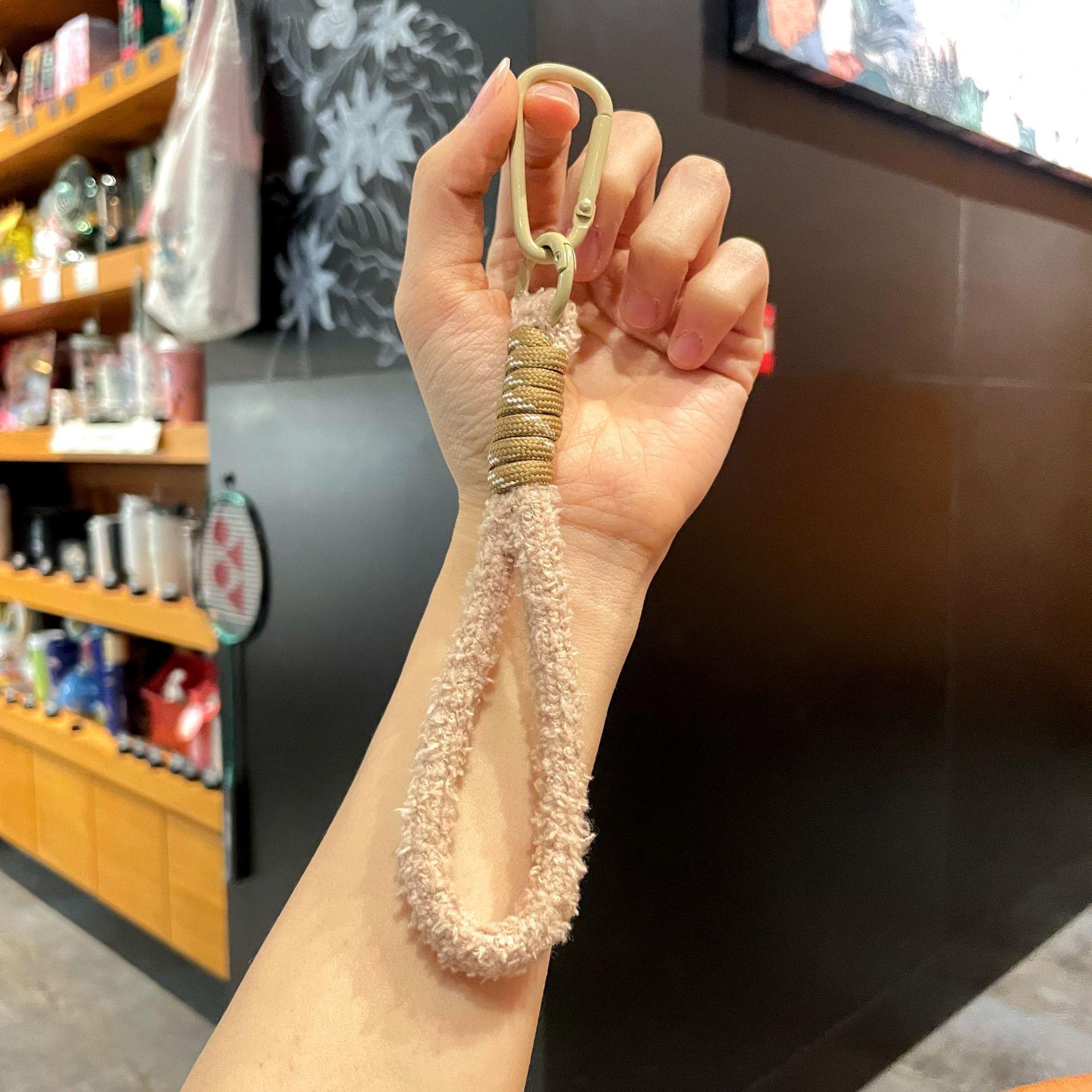 Stuffed braided lanyard key ring colorful small fresh mobile phone lanyard bag key pendant practical mobile phone chain