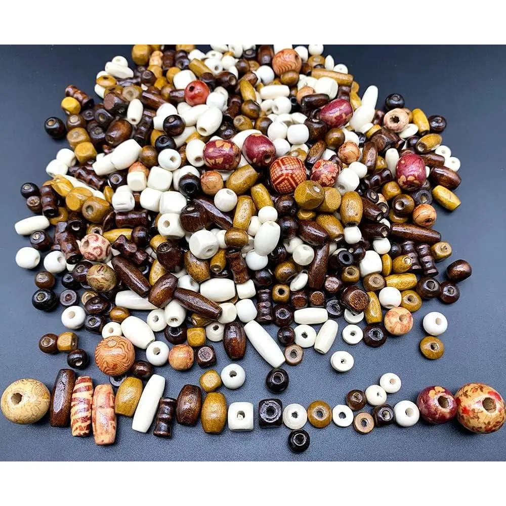 1020 count Printed Wooden Bead   Beads, Loose  Beads Macrame Supplies,  Wooden Bead for  Bracelets Necklace Earring Making DIY Craft Project