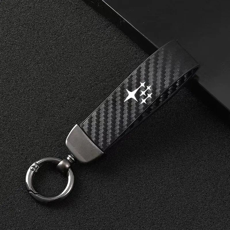 Subaru Car Keychain, PU Leather Material, Scratch-Resistant and Durable, Practical Daily Essential Item, 1pc Keychain for Subaru