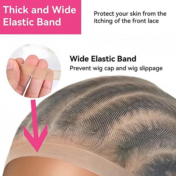 Wavymy Hair Invisible HD Human Hair Wig Cap 2 Pieces/pack Stretch Elastic Hair Net For Women