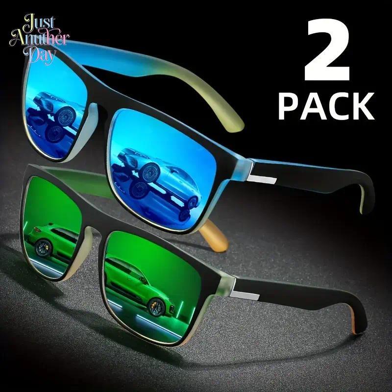 Couple Suit Classic Square Frame Ladies Colored Glasses, TAC Lenses, Composites, Metal Hinges, Suitable for Sports Party Fashion SpringStatements