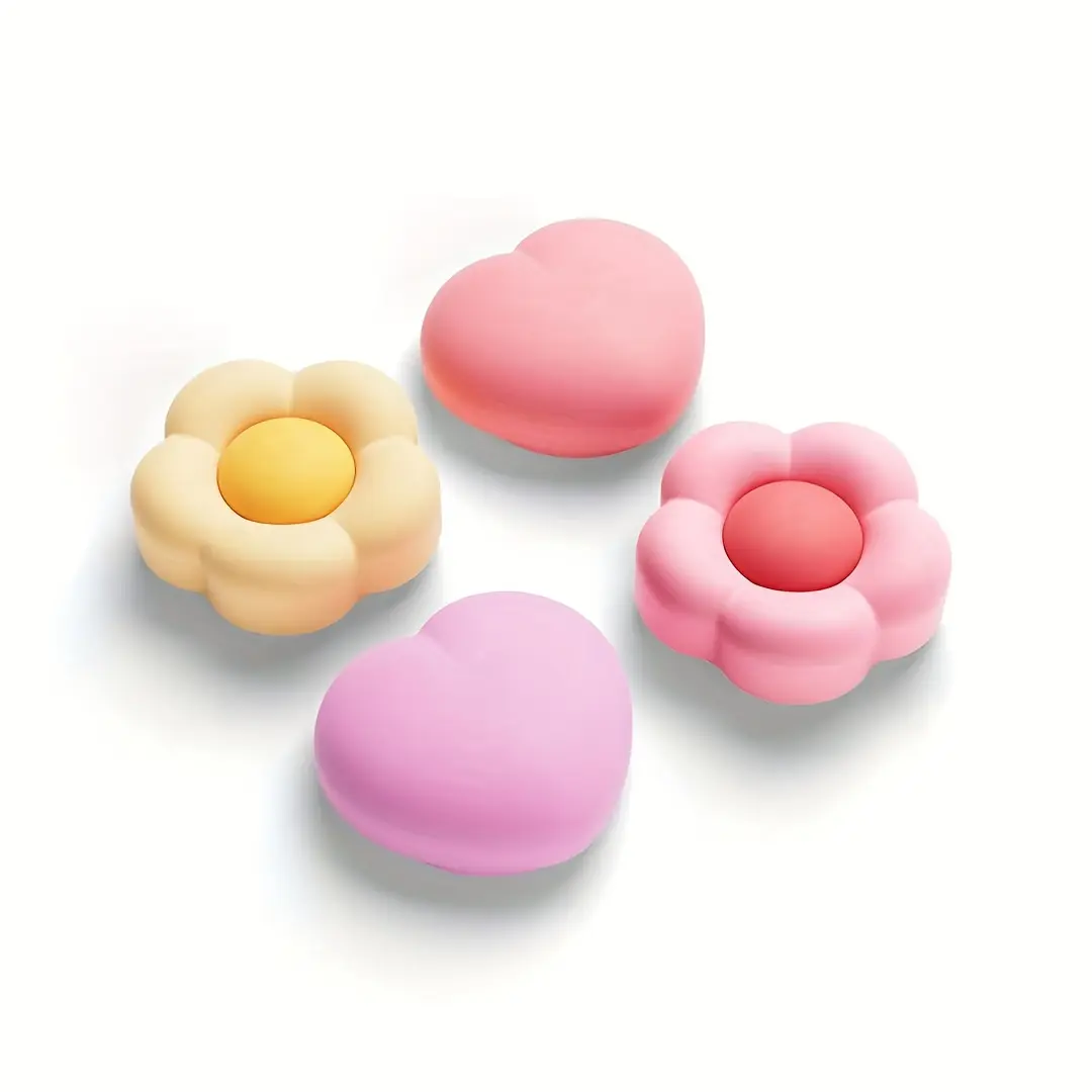 10 Adorable Thumb Grip Caps, Compatible with Nintendo Switch/Switch Lite/Switch OLED, Thumb Grip Caps in Heart and Flower Designs